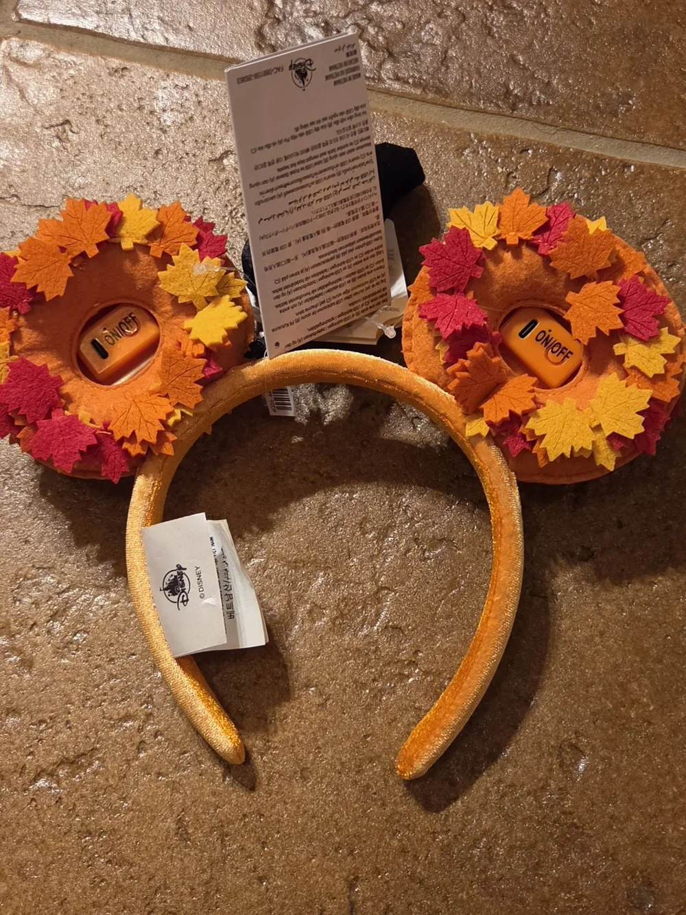 Mickey Mouse Light-Up Jack-o'-Lantern Wreath Ear Headband